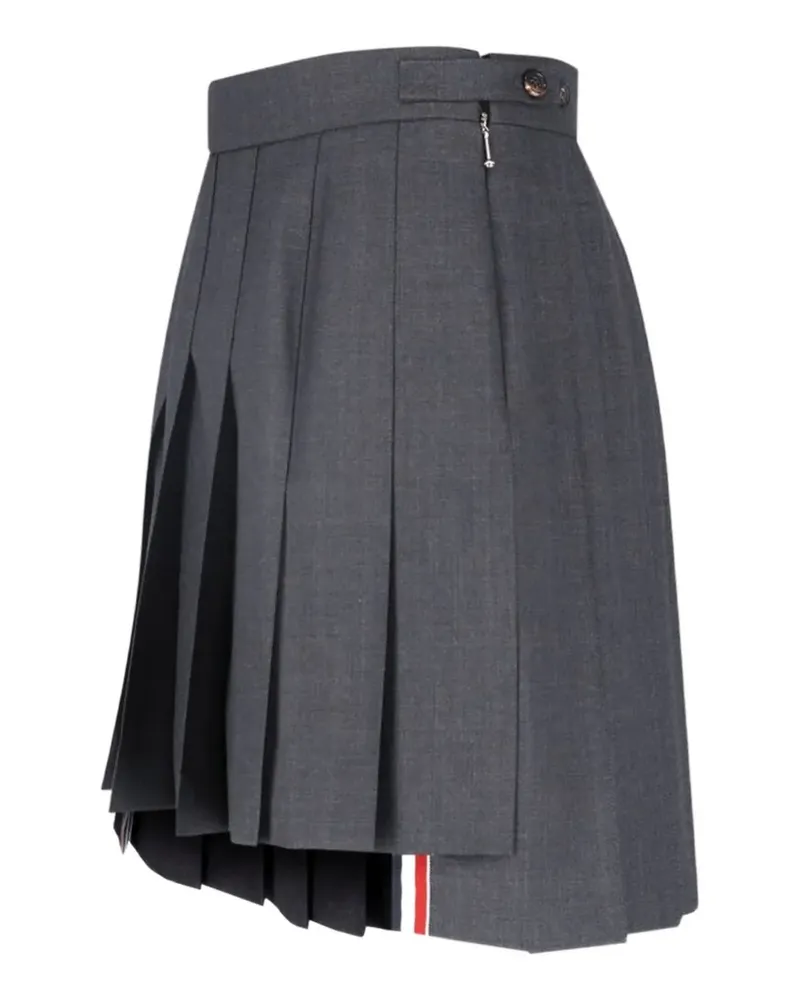 Thom Browne Super 120s Midirock mit Falten - Grau Grau