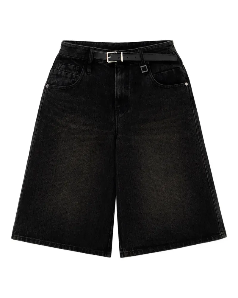 Wooyoungmi belted denim shorts - Schwarz Schwarz