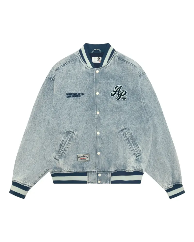 BAPE Bestickte Bomberjacke - Blau Blau