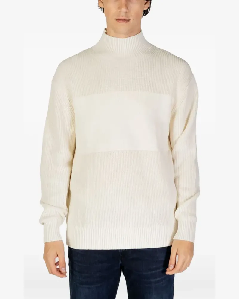 Calvin Klein ribbed colour-block sweater - Nude Nude