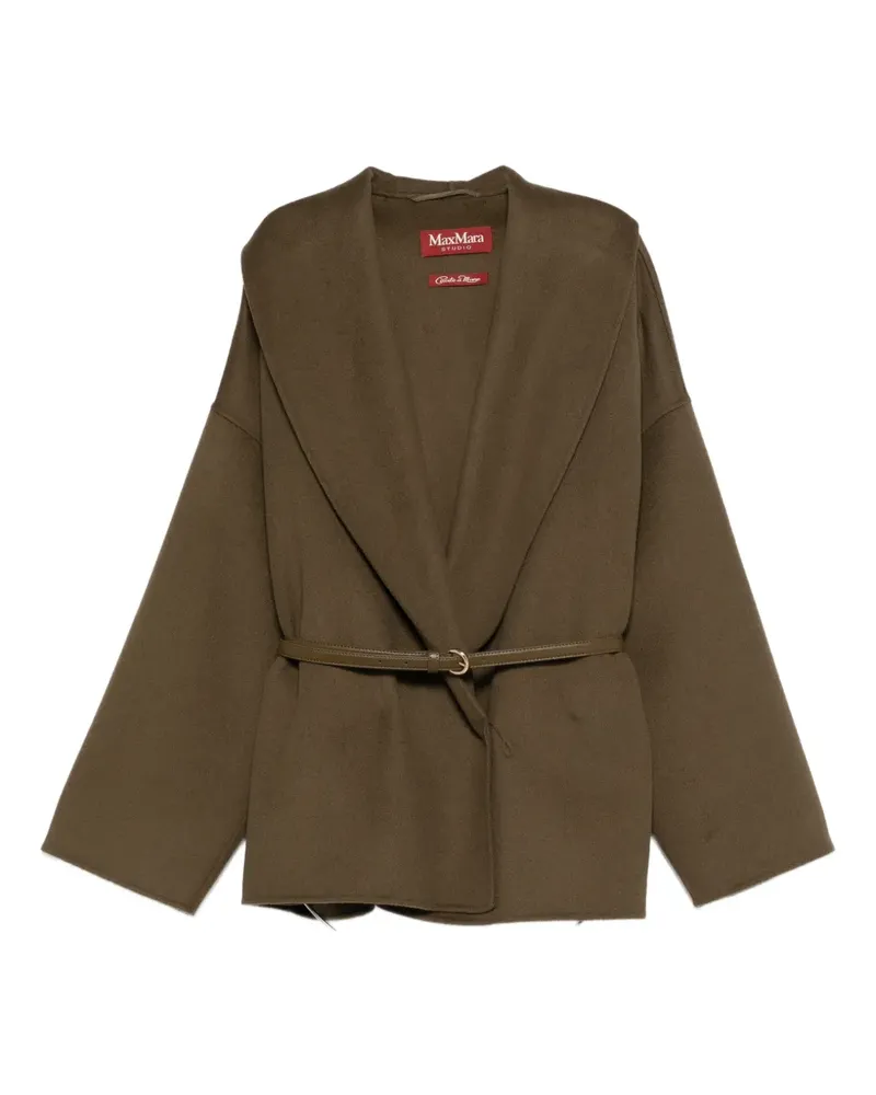 Max Mara Jacke mit Gürtel - Braun Braun