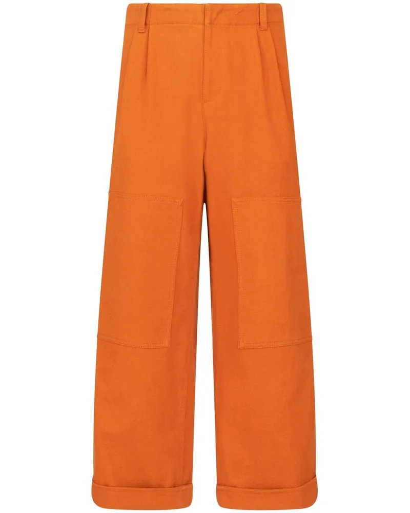 Etro Cropped-Hose mit weitem Bein - Orange Orange
