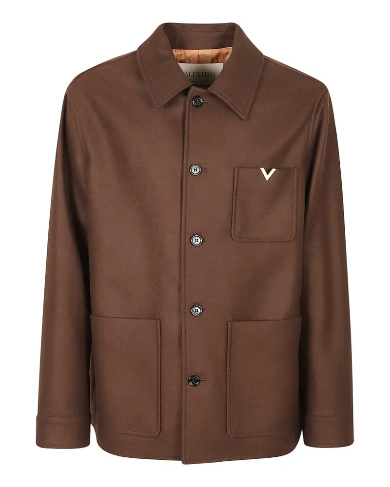 Valentino Garavani Wolljacke mit Vgold - Braun Braun