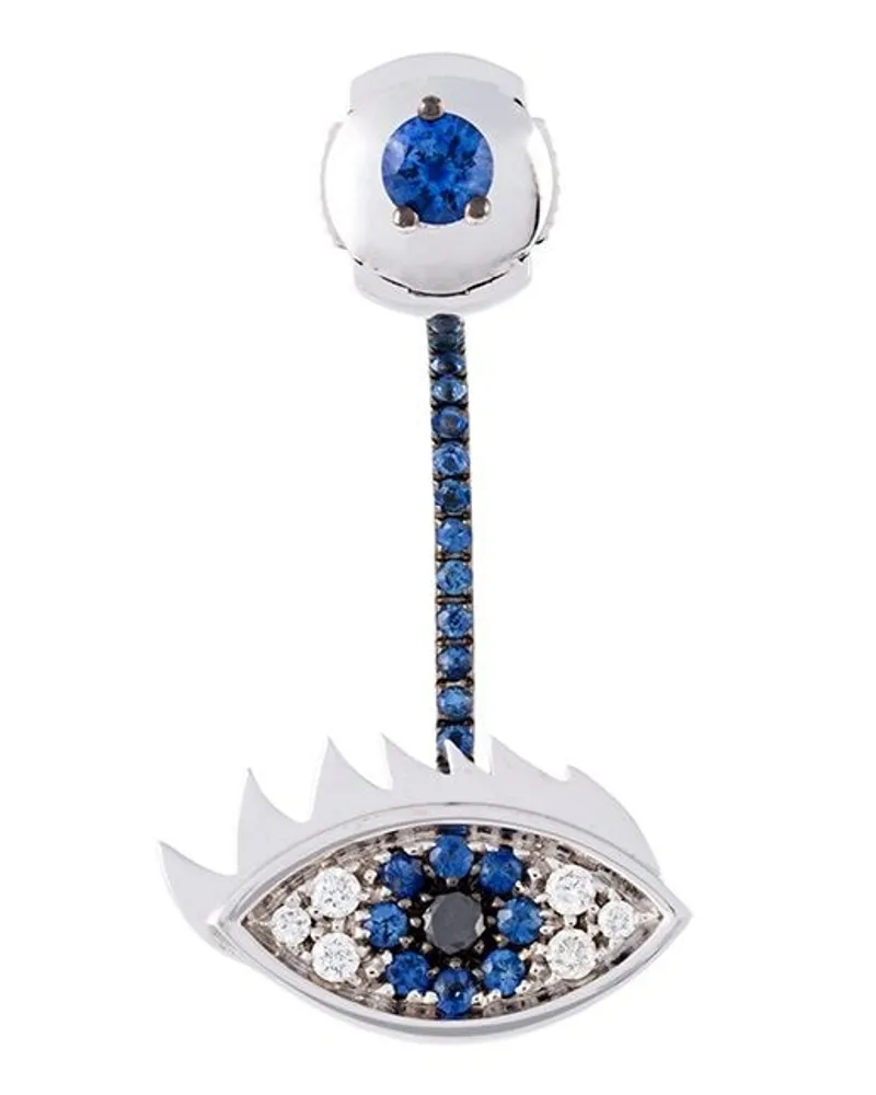 Delfina Delettrez 18kt 'Eyes On Me' Weißgoldohrring - Metallic Metallic