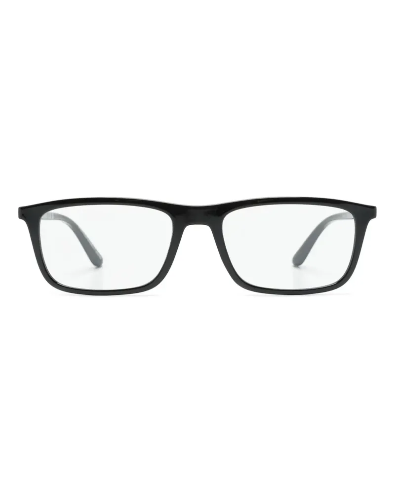 Emporio Armani Brille mit eckigem Gestell - Schwarz Schwarz