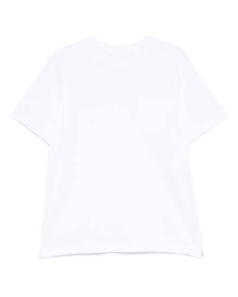 Sacai T-Shirt mit Reißverschluss - Weiß Weiß