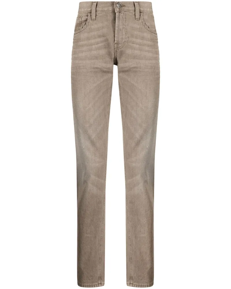 Gucci Jeans mit Tragefalten - Braun Braun