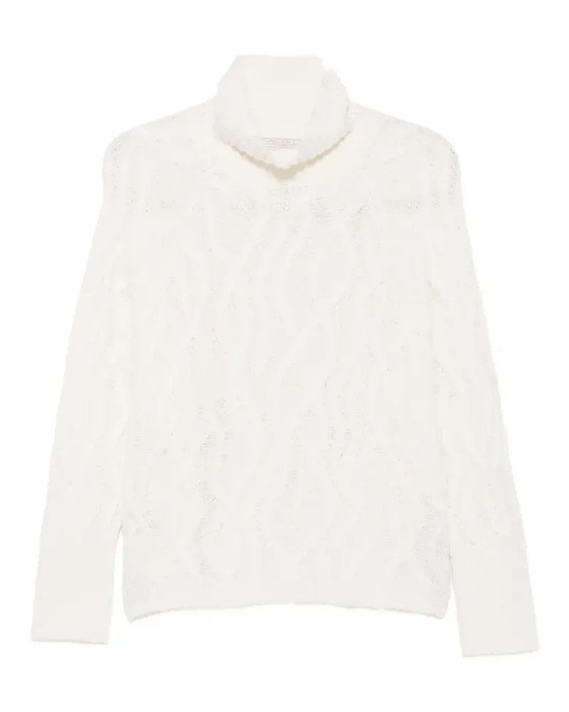 Antonelli Firenze Arcadia cable-knit roll-neck sweater - Weiß Weiß