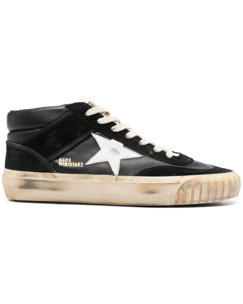 Golden Goose Mid-Star Sneakers - Schwarz Schwarz
