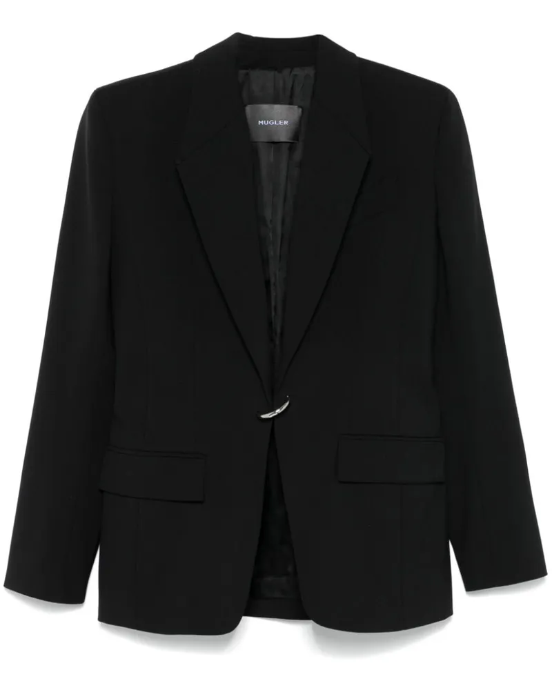 Thierry Mugler Klassischer Blazer mit Piercing Schwarz