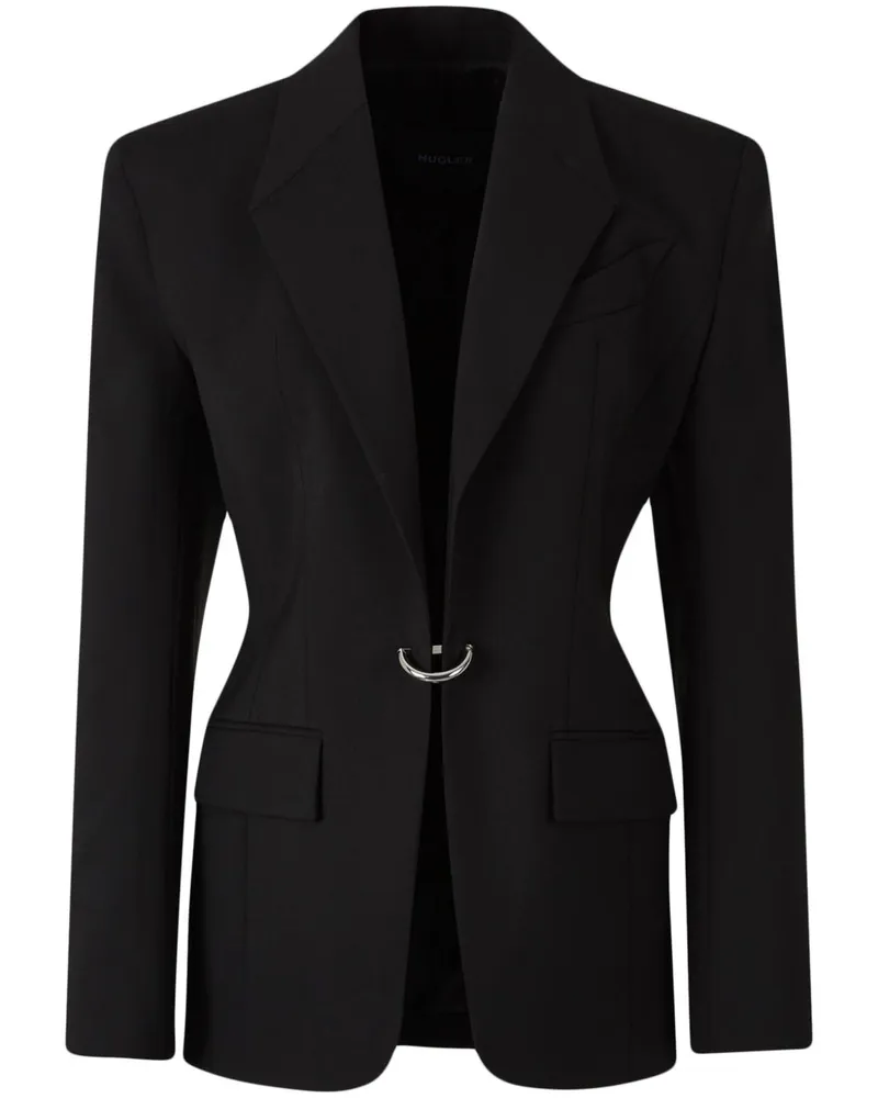 Thierry Mugler Klassischer Blazer mit Piercing - Schwarz Schwarz