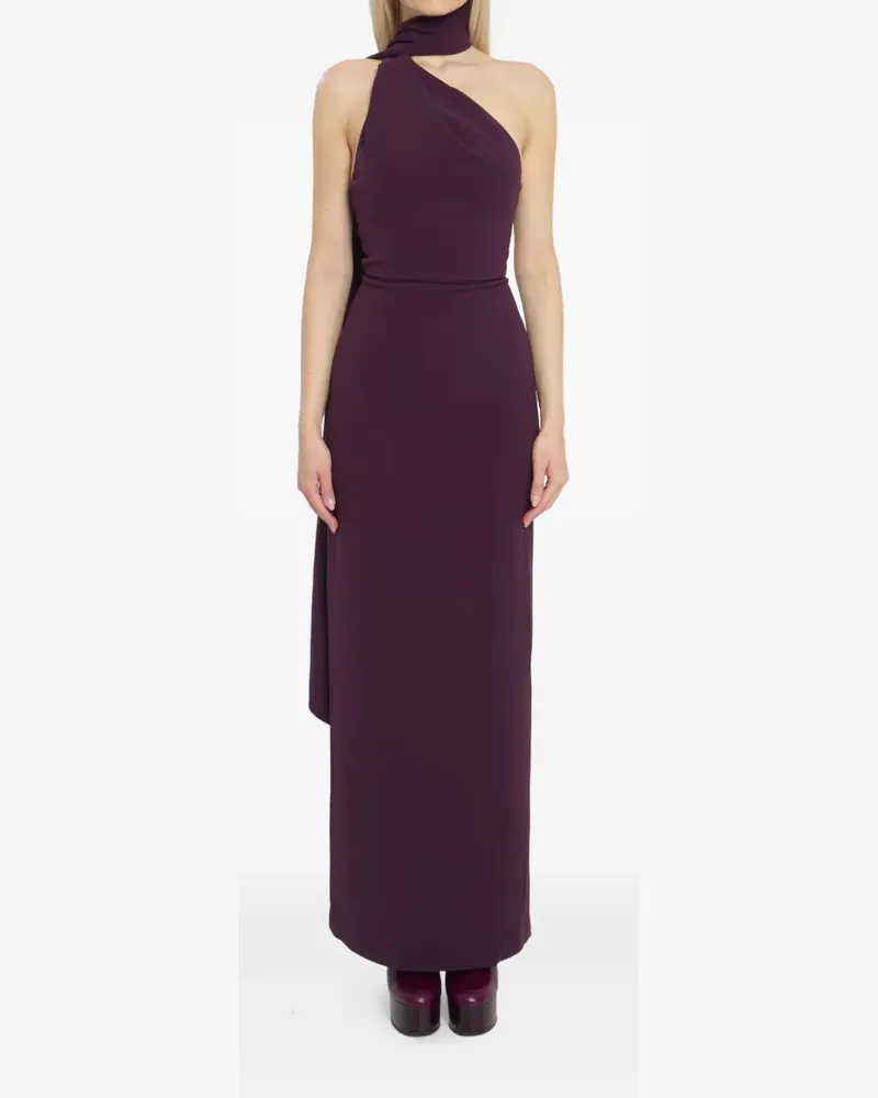 Solace London Demi one-shoulder maxi dress - Violett Violett
