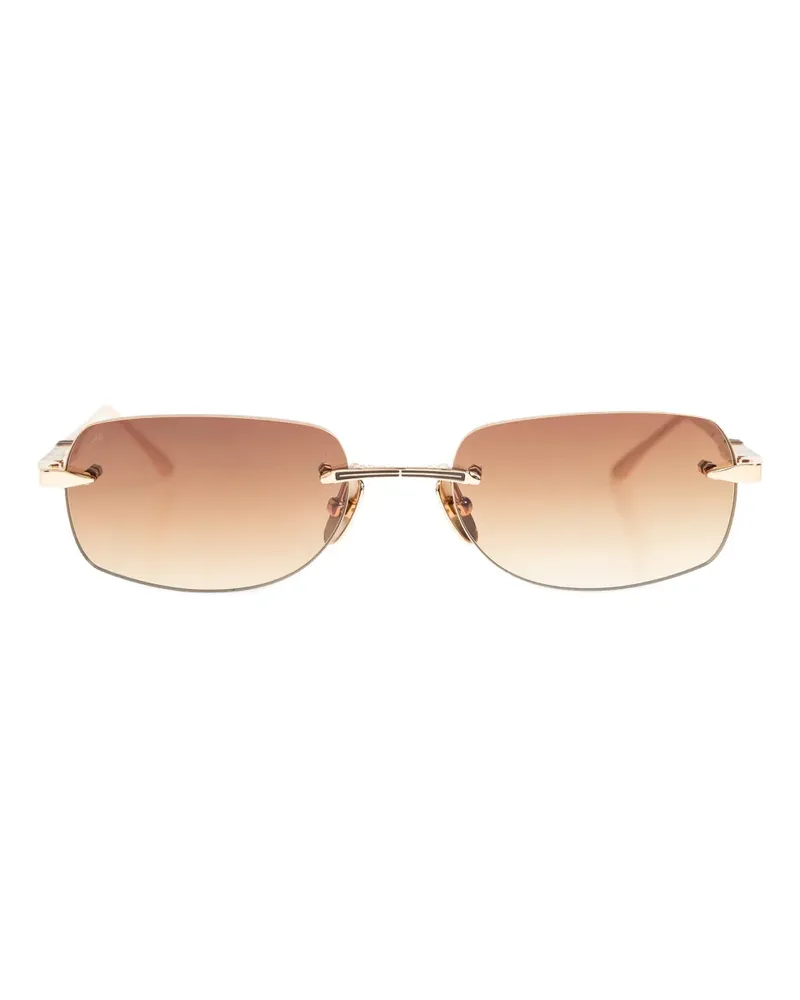Leisure Society Meursault rectangle-frame sunglasses - Gold Gold