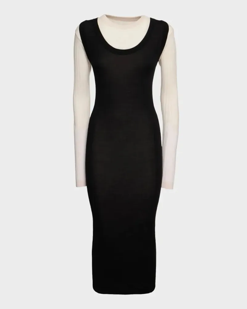 Marni Kleid mit rundem Ausschnitt - Schwarz Schwarz