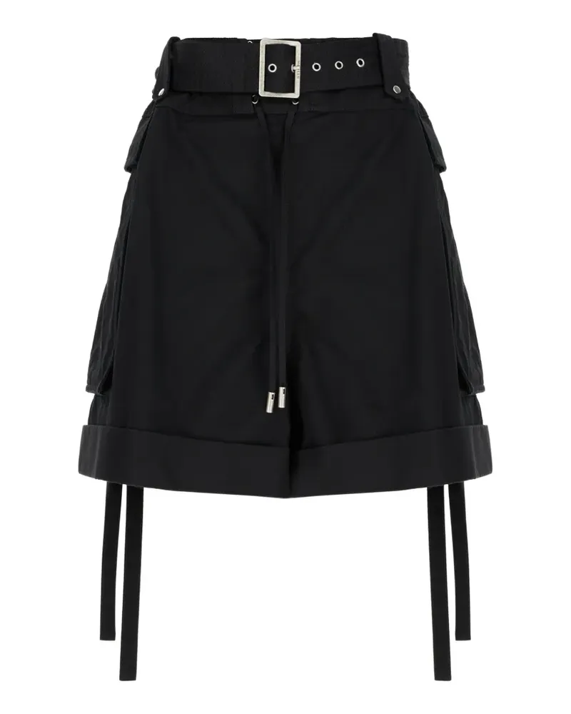 Alexander McQueen belted cargo shorts - Schwarz Schwarz