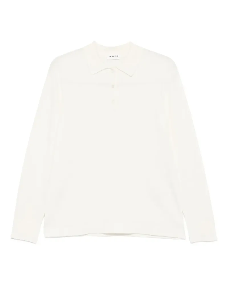 P.A.R.O.S.H. P.A.R.O H. Langärmeliges Poloshirt - Weiß Weiß