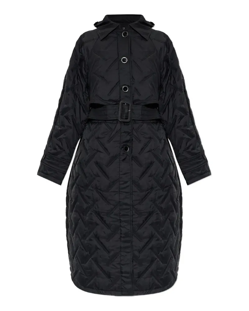 Emporio Armani quilted belted coat - Schwarz Schwarz