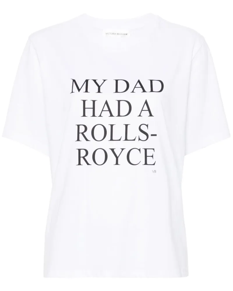 Victoria Beckham T-Shirt mit Text-Print - Weiß Weiß