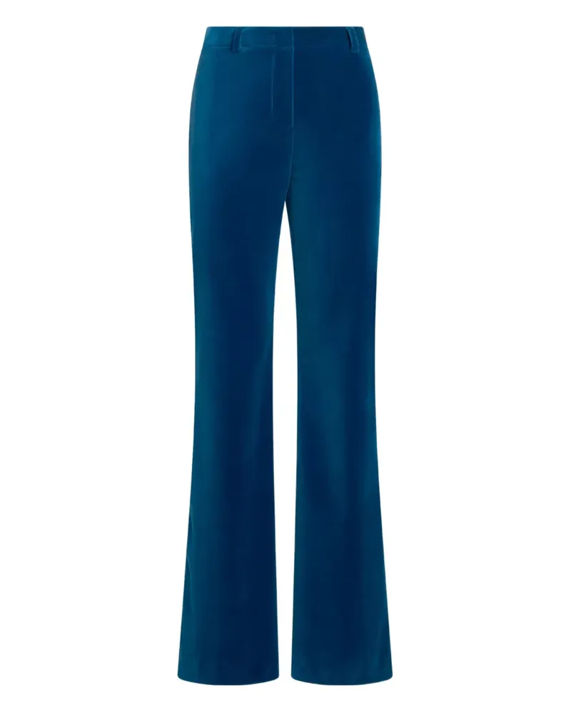 Etro Ausgestellte Hose aus Samt - Blau Blau