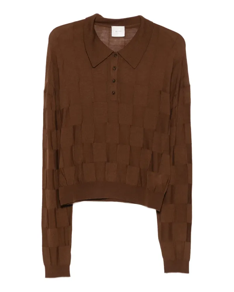 ALYSI Pullover mit Karomuster - Braun Braun