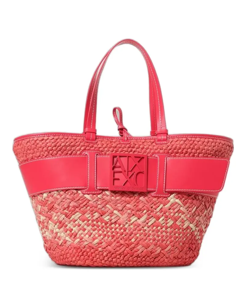 Emporio Armani Shopper mit Logo-Schild - Rosa Rosa