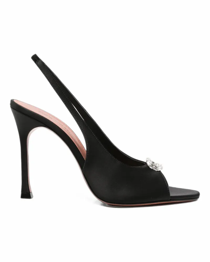 Amina Muaddi Mini Camelia slingback pumps - Schwarz Schwarz