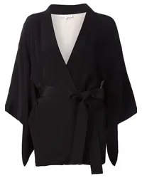 Fleur Du Mal Haori' Seidenkimono Schwarz