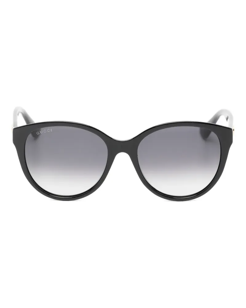Gucci Double G round-frame sunglasses - Schwarz Schwarz