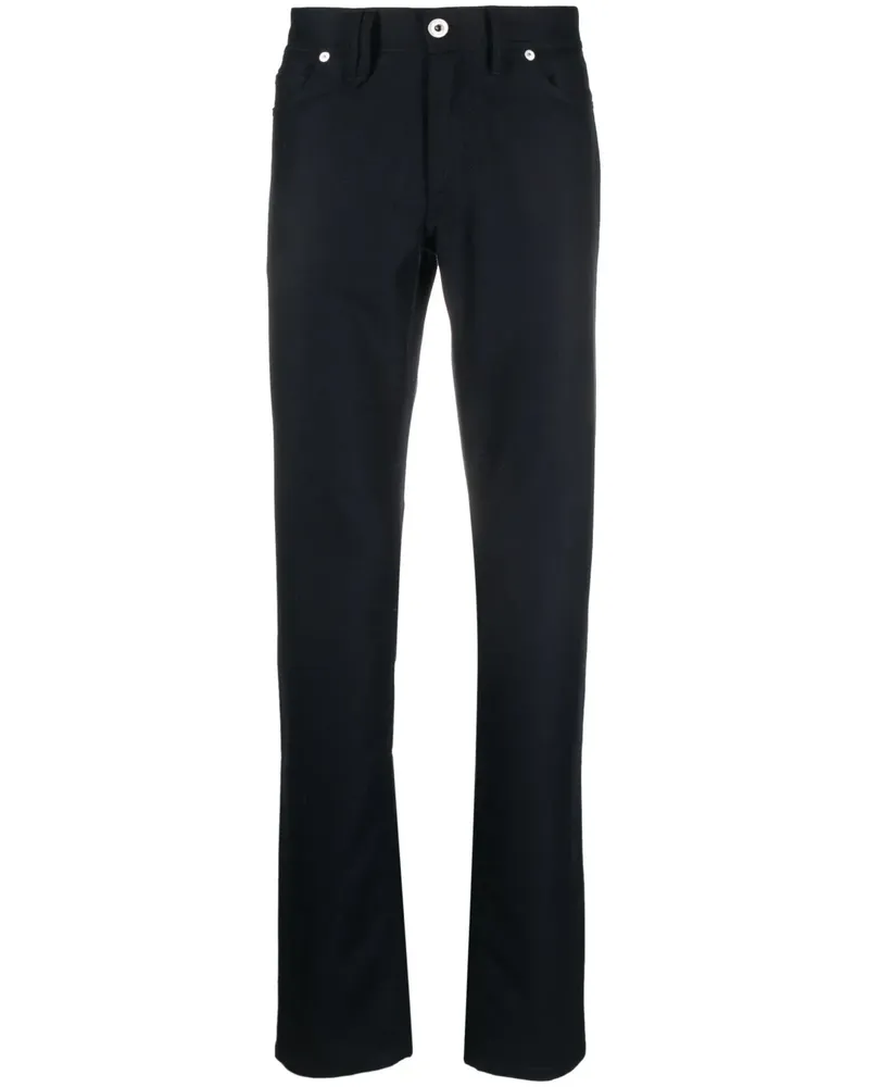 Brioni Halbhohe Straight-Leg-Jeans - Blau Blau