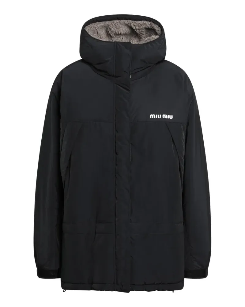 Miu Miu pongé down jacket - Schwarz Schwarz