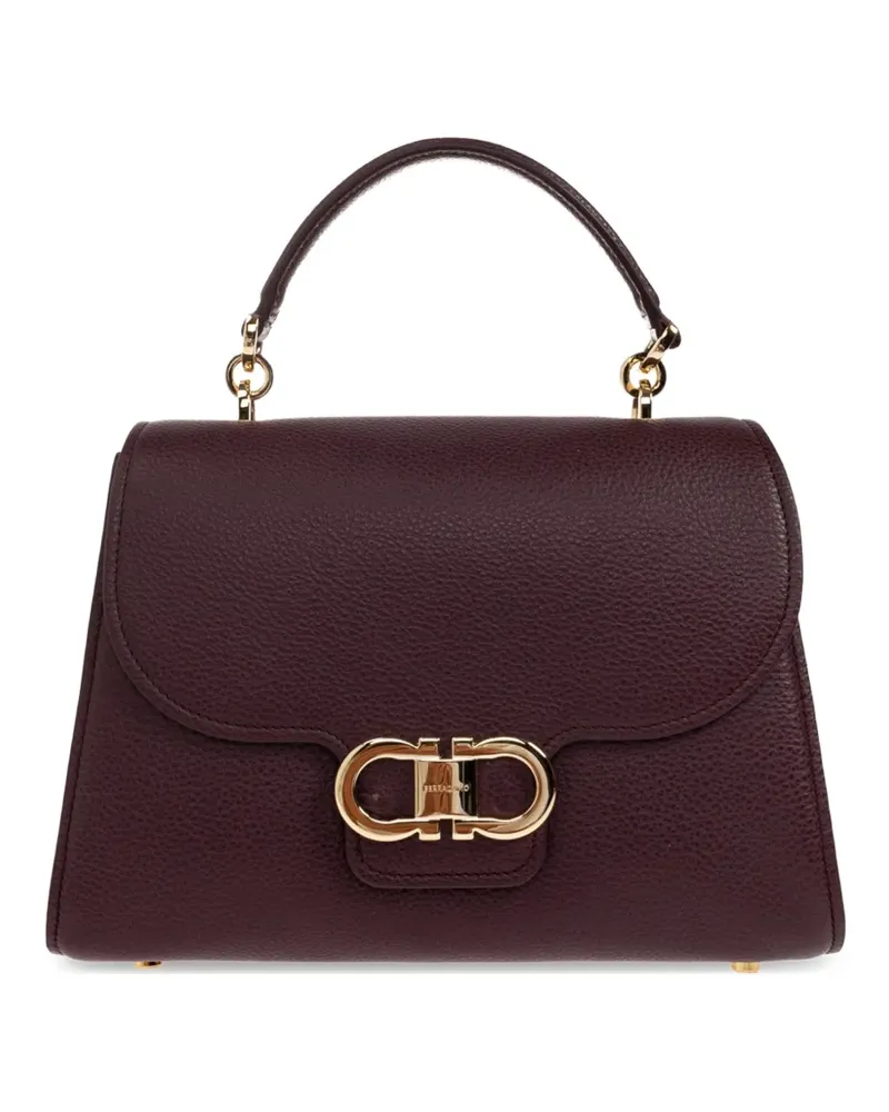 Ferragamo Kleine Double Gancini Tote Bag - Rot Rot