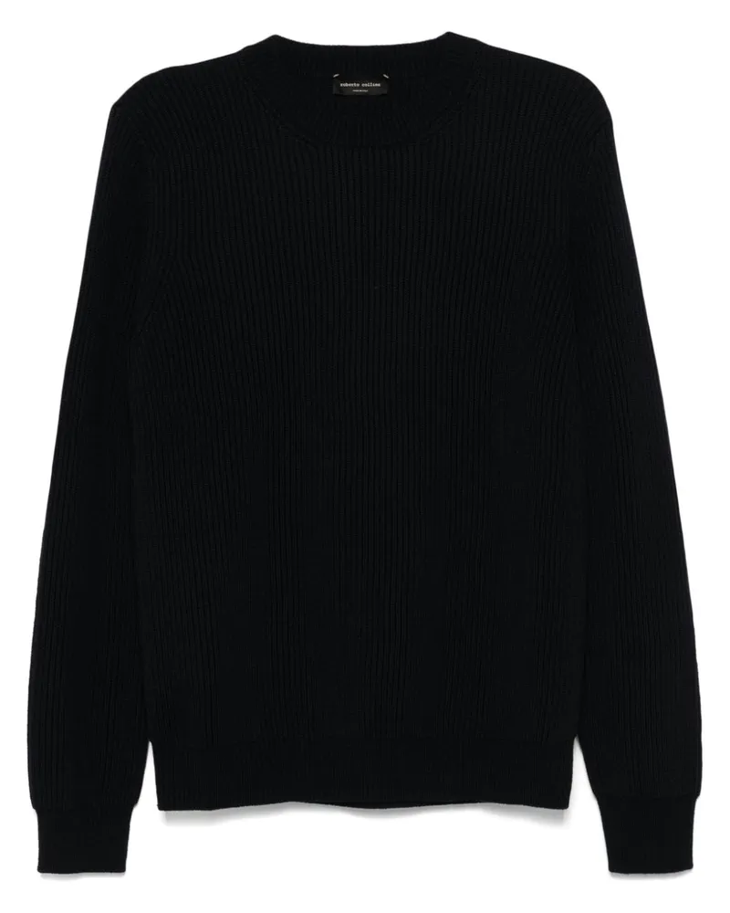 Roberto Collina Gerippter Pullover - Blau Blau