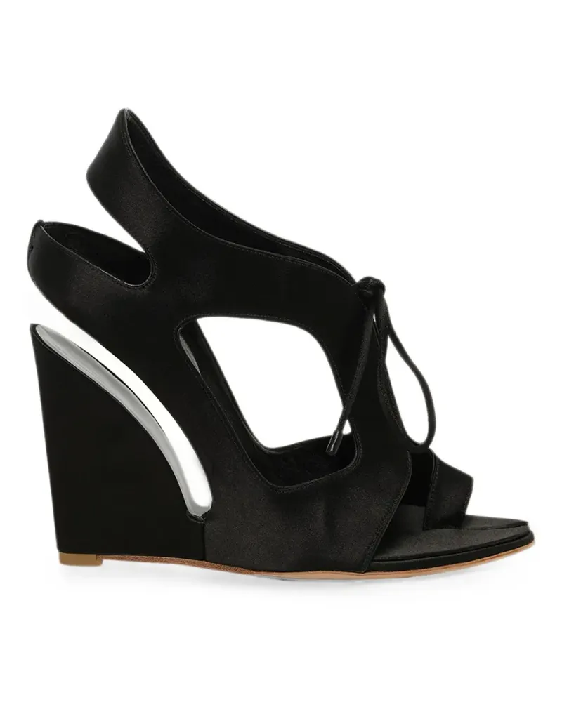Balenciaga lace-up wedged sandals - Schwarz Schwarz