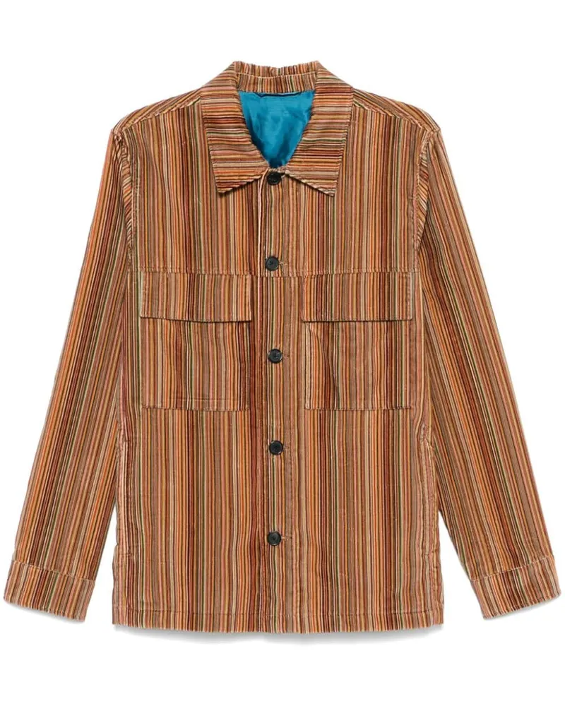 Paul Smith Gestreifte Hemdjacke - Braun Braun
