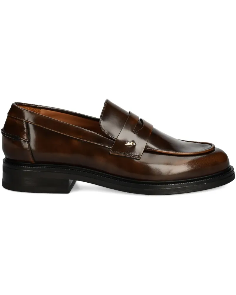 Billi Bi leather penny loafers - Braun Braun