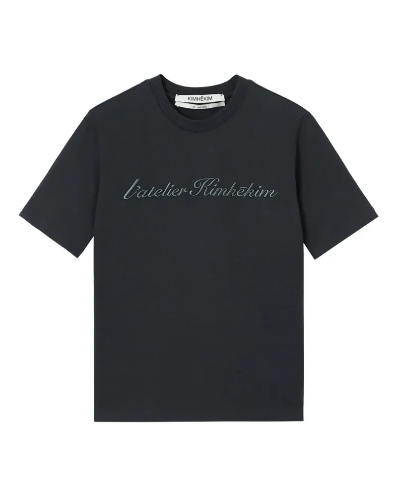 KIMHEKIM T-Shirt mit Logo-Print - Blau Blau