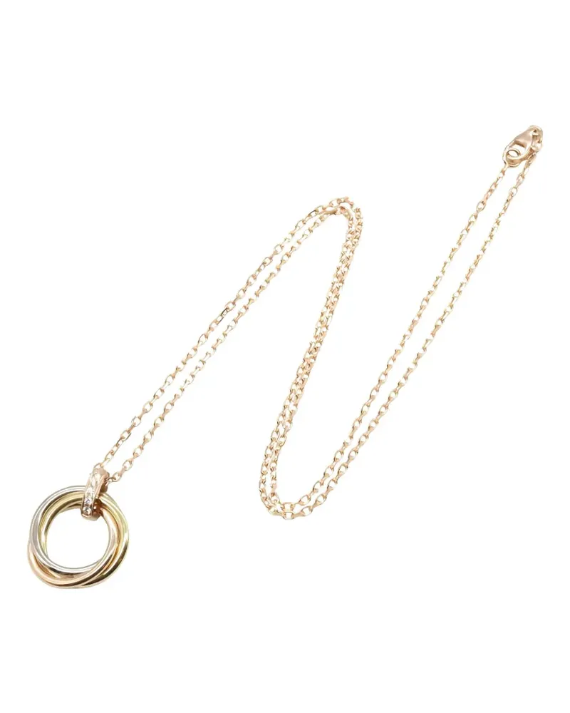 Cartier 18K tri-gold Trinity diamond necklace Gold