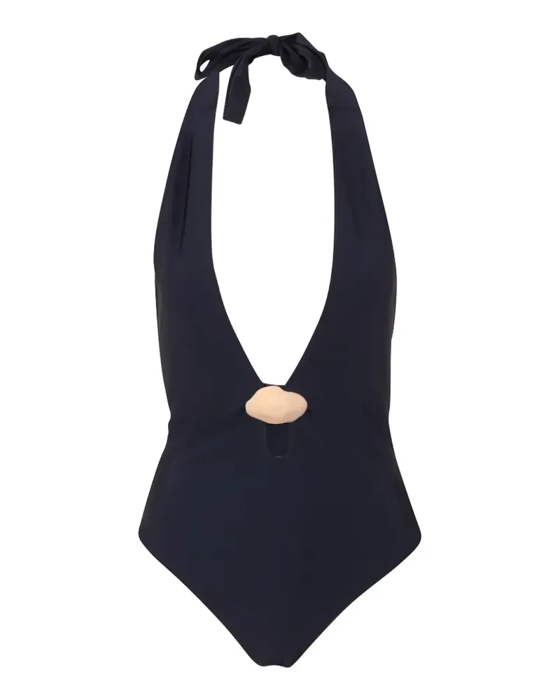 Baobab Collection halterneck pebble-detail swimsuit - Blau Blau