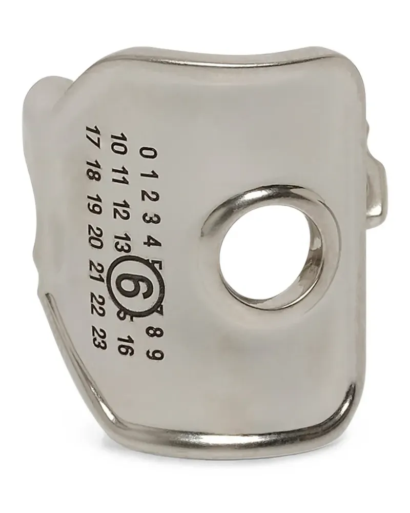 Maison Margiela Palladium-Ring mit Logo-Gravur - Silber Silber