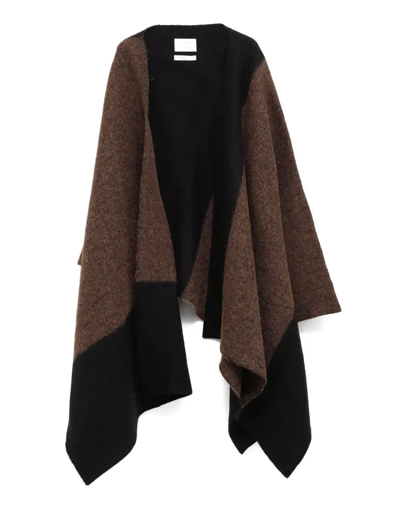 Lauren Manoogian colour-block knitted cape - Braun Braun