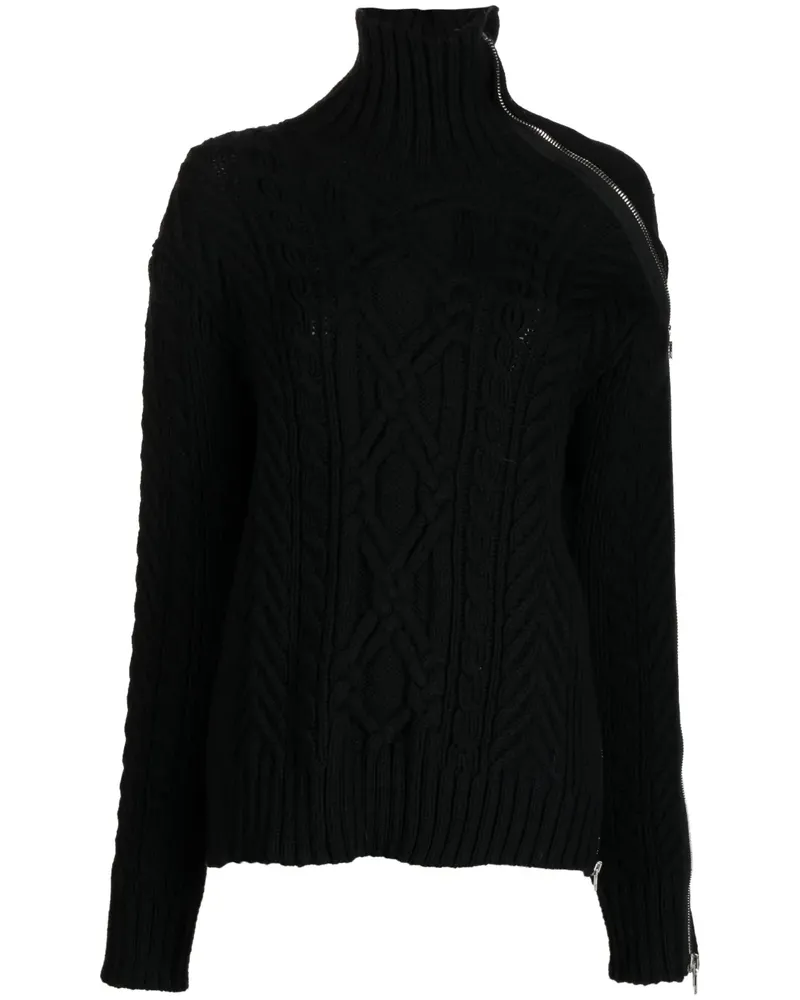 Monse Gerippter Pullover - Schwarz Schwarz