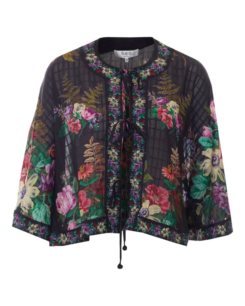 Sea Viktoria floral-print top - Schwarz Schwarz