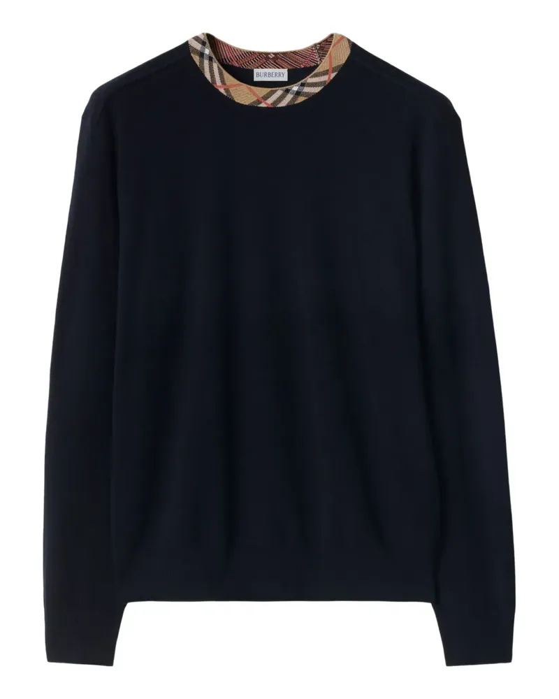 Burberry Pullover mit karierten Details - Blau Blau