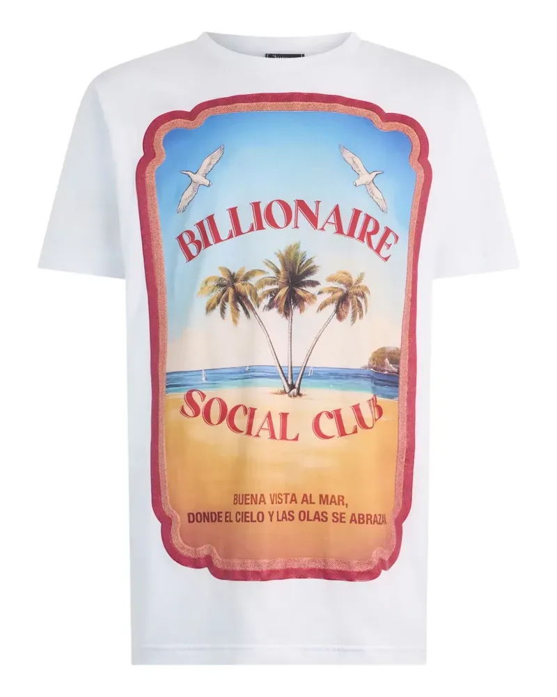 Billionaire T-Shirt mit grafischem Print - Weiß Weiß