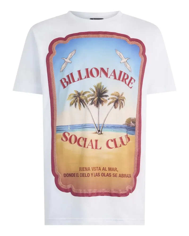 Billionaire T-Shirt mit grafischem Print - Weiß Weiß