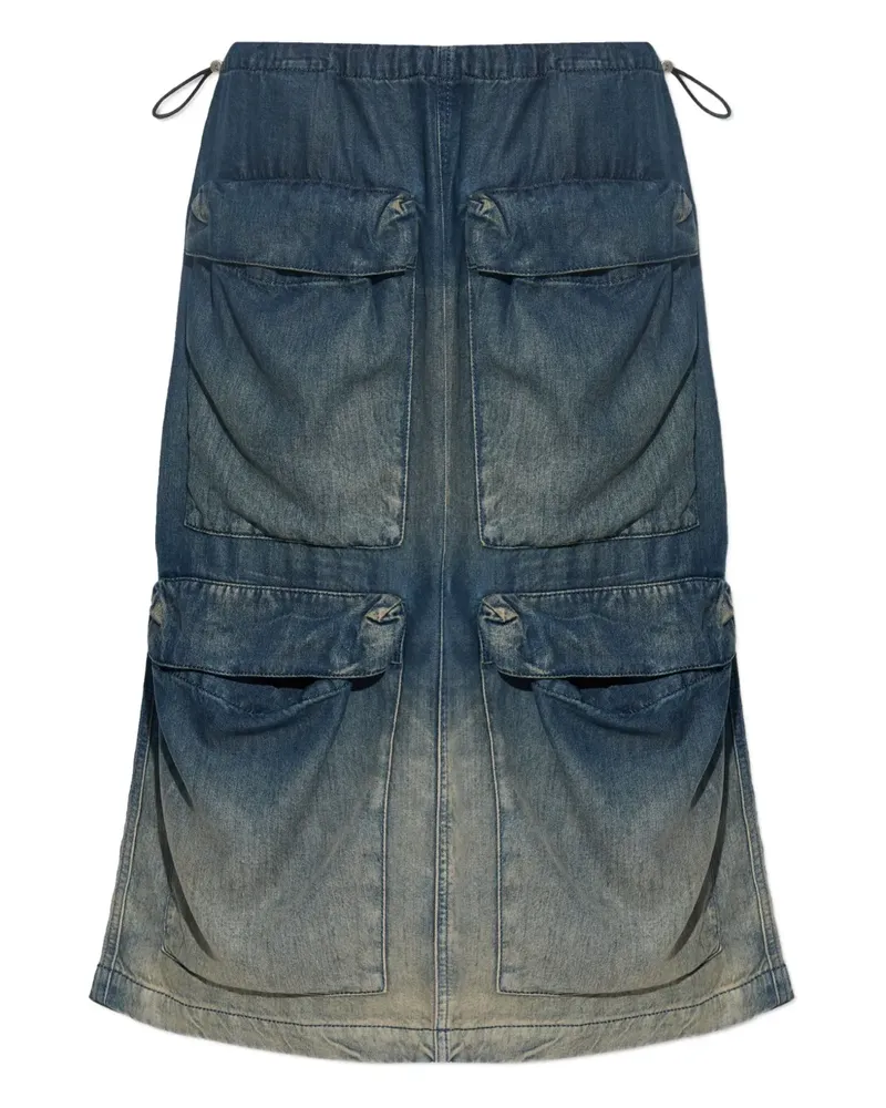 Diesel Midirock mit Taschen - Blau Blau