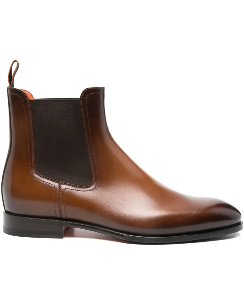 Santoni leather Chelsea boots - Braun Braun