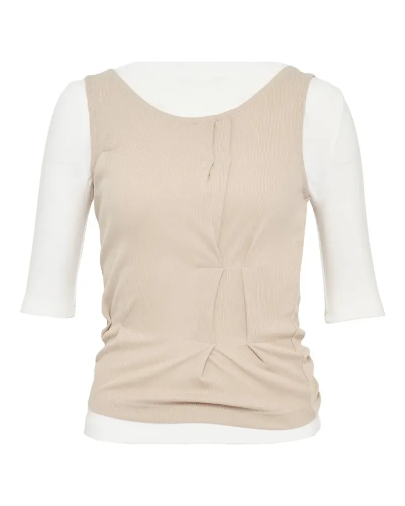 HACHE T-Shirt im Layering-Look - Weiß Weiß