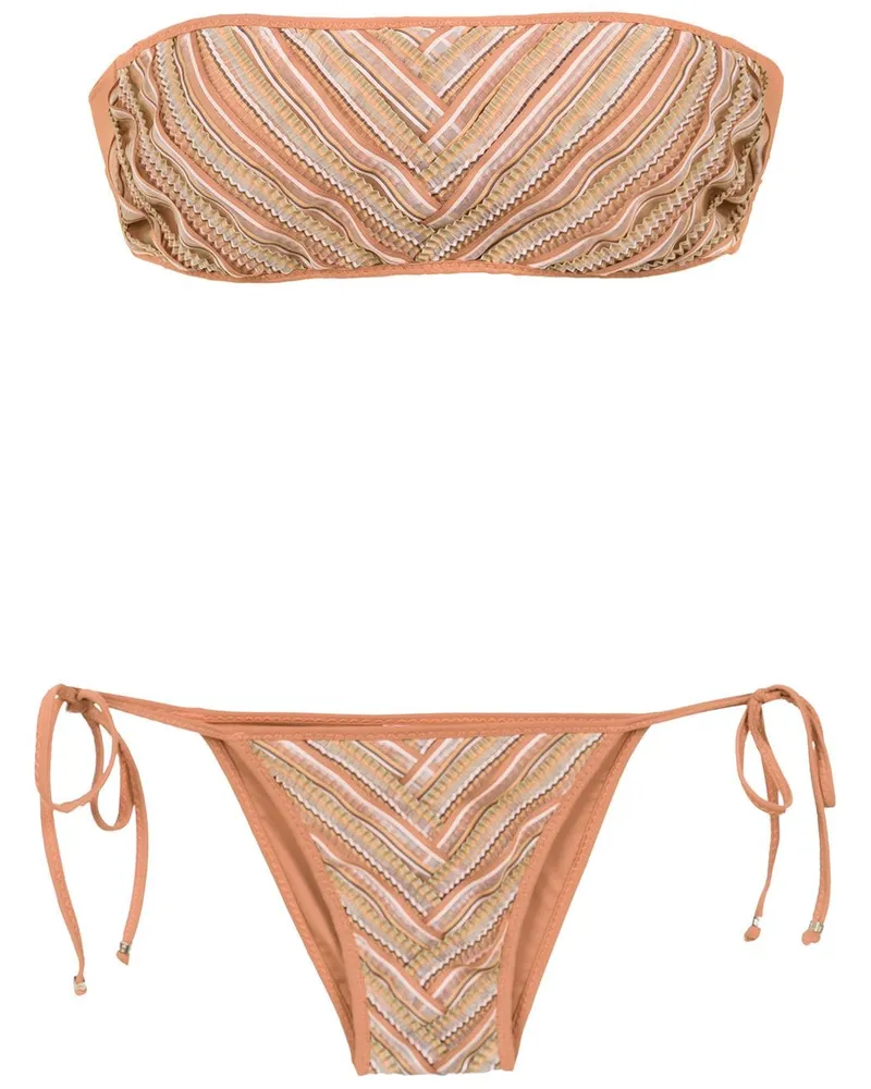 Amir Slama Bikini mit Print - Nude Nude