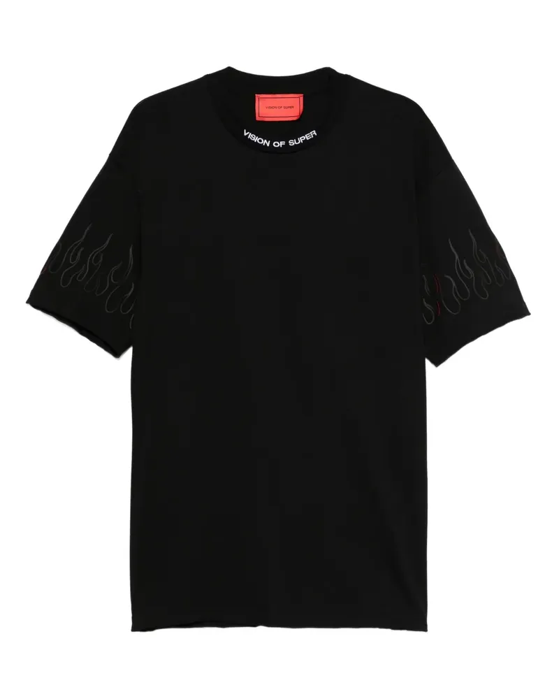 Vision Of Super T-Shirt mit Flammenmotiv - Schwarz Schwarz